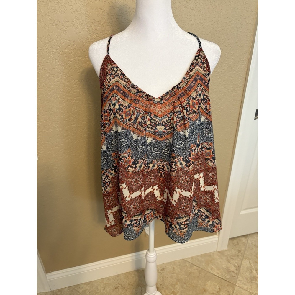 Anthropologie WAYF Women's Sleeveless Top, Multicolored, Size‎ Large,boho